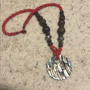 Beaded long necklace